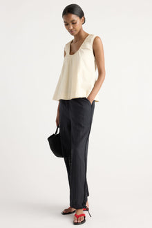 Isilda | Paloma Stretch-Waist Gingham Pant in Size Extra Small