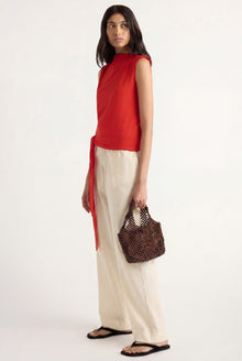 Arya | Paula Stretch-Waist Organic Cotton Pant in Size Small