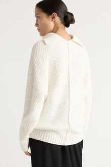 Charlotte | Petra Oversized Textured-Knit Sweater in Size Small