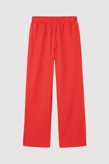 Isilda | Paula Stretch-Waist Organic Cotton Pant in Size Extra Small - Flat