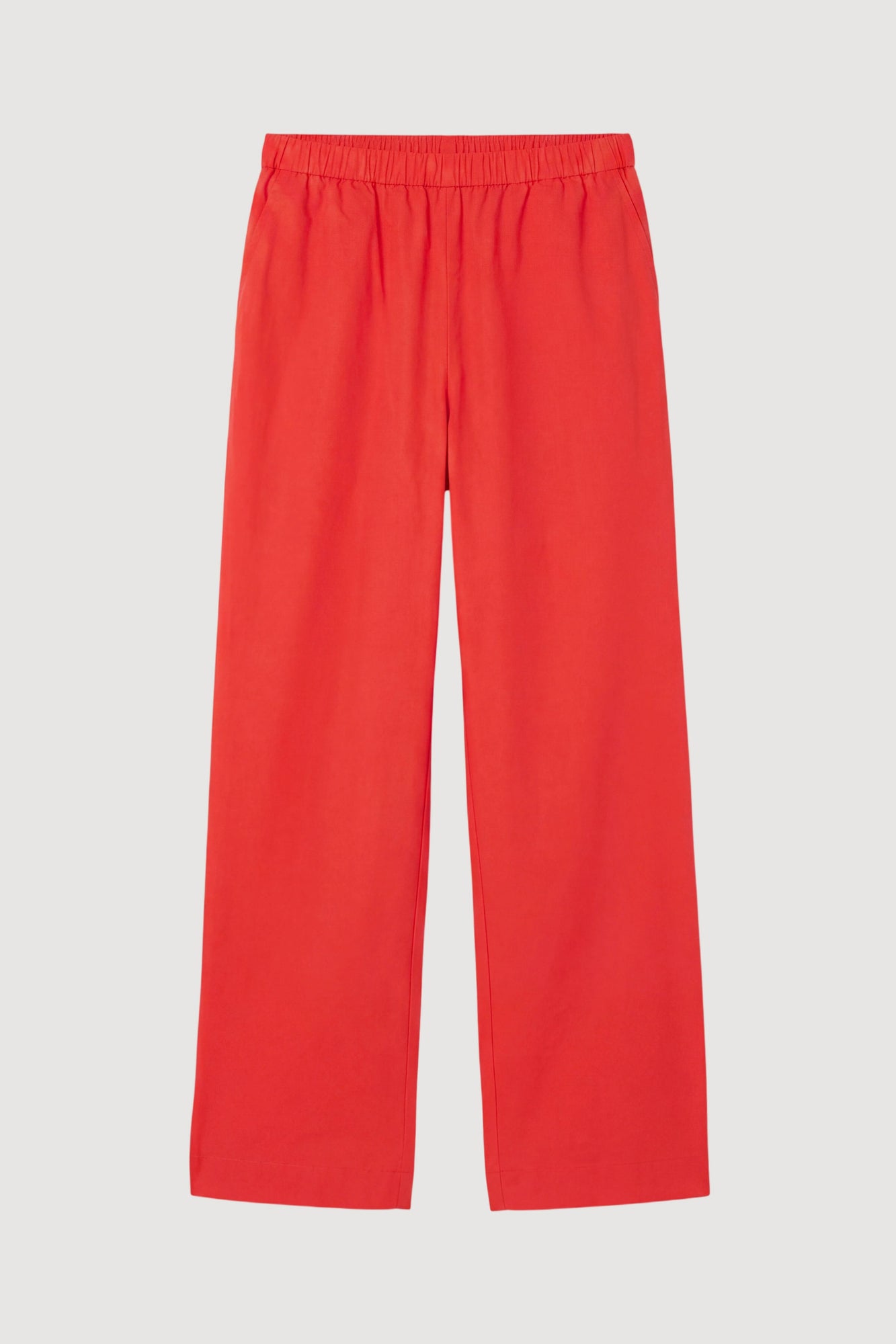 Isilda | Paula Stretch-Waist Organic Cotton Pant in Size Extra Small - Flat