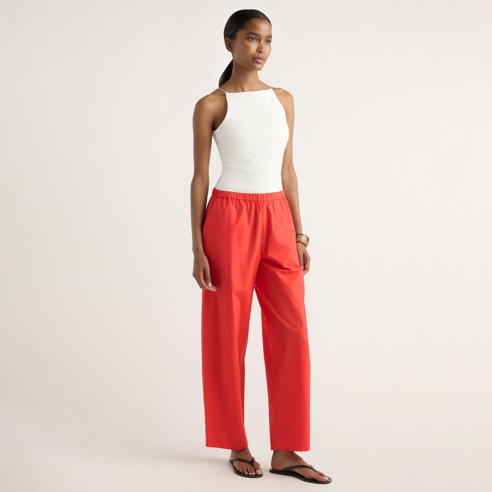 Isilda | Paula Stretch-Waist Organic Cotton Pant in Size Extra Small
