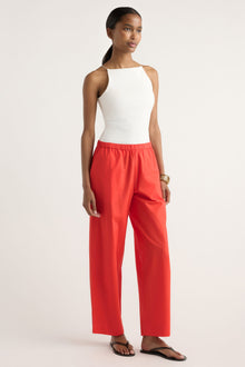 Isilda | Paula Stretch-Waist Organic Cotton Pant in Size Extra Small