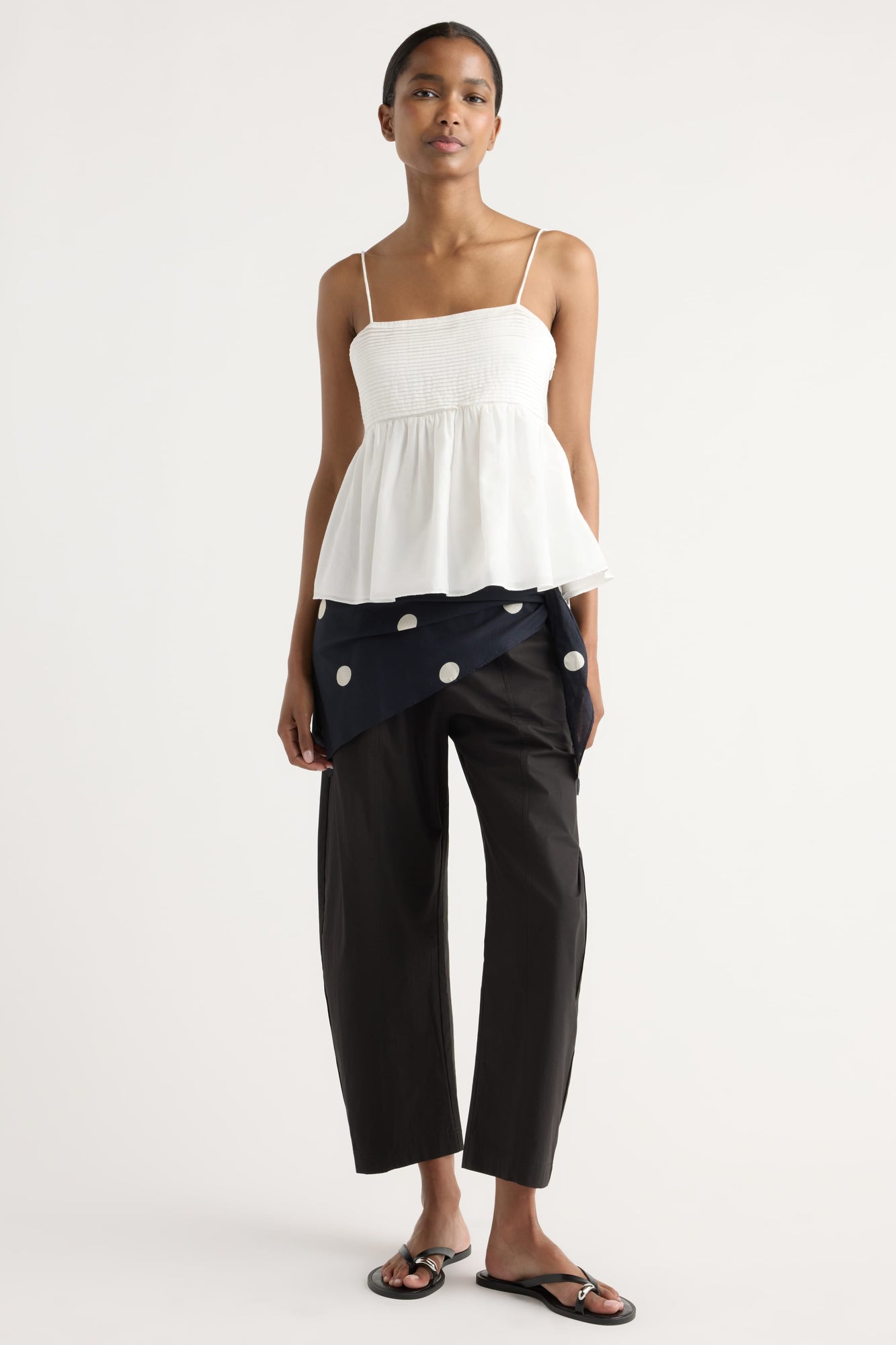 Isilda | Piper Lightweight Polka Dot Triangle Scarf in Size OS