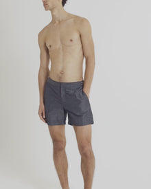 Men | Bulldog Linen Swim Boxer | River Blue/Stripe