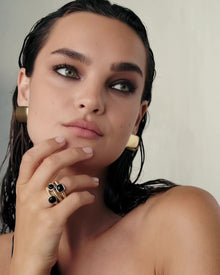The Midnight Mesa Ring Set | Set of 3 Rings | Silver/Gold