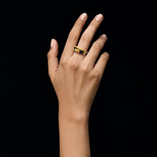 Pris Ring | 18K Gold-Plated on Brass | Onyx