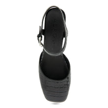 Soir Dress Platform | Black Croco Croco Polyurethane