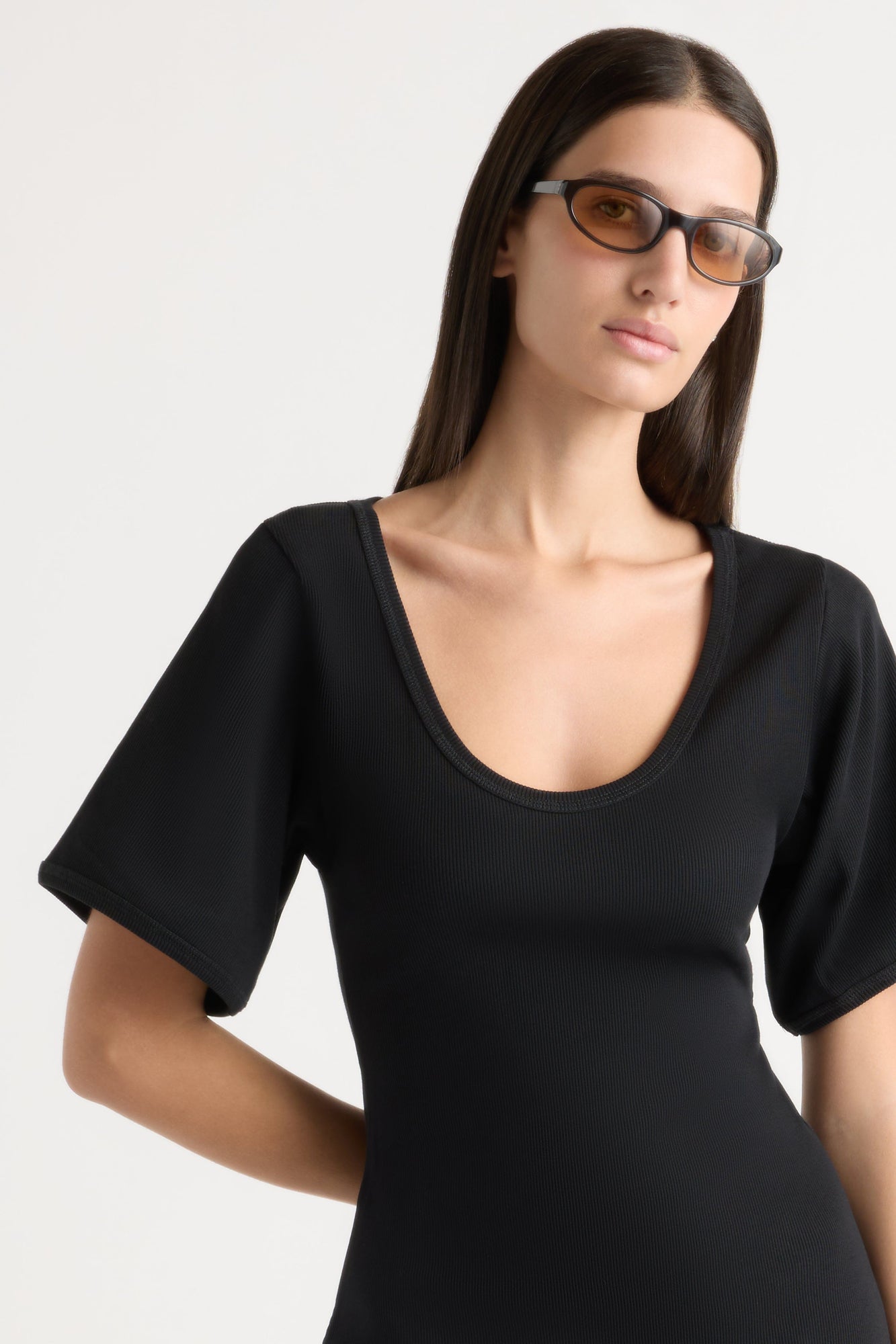 Karolina | Rae Sculpted Scoop-Neck Mini Dress in Size Extra Small