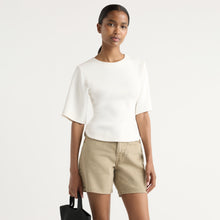 Isilda | Reem Sculpted Curved-Hem Tee in Size Extra Small