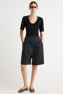Karolina | Reina Sculpted Scoop-Neck Knit Top in Size Extra Small