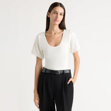 Karolina | Renee Sculpted Scoop-Neck Tee in Size Extra Small