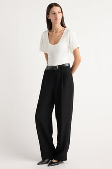 Karolina | Renee Sculpted Scoop-Neck Tee in Size Extra Small