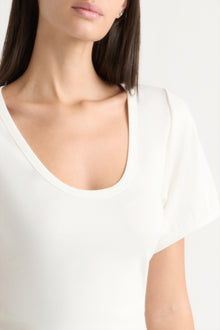 Karolina | Renee Sculpted Scoop-Neck Tee in Size Extra Small
