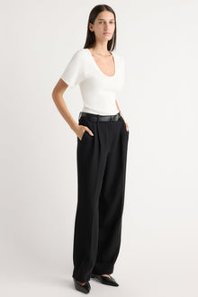 Karolina | Renee Sculpted Scoop-Neck Tee in Size Extra Small