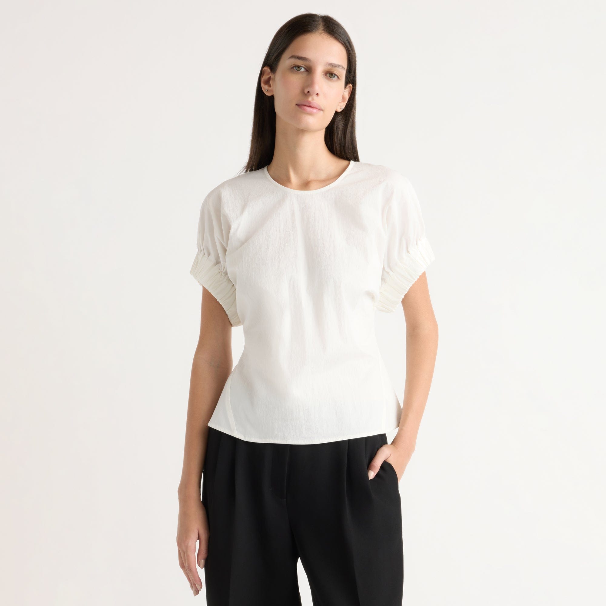 Karolina | Roxanne Elasticated-Sleeve Blouse in Size Extra Small