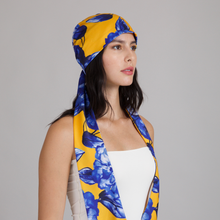 Gigi Papaya Headscarf | Cobalt