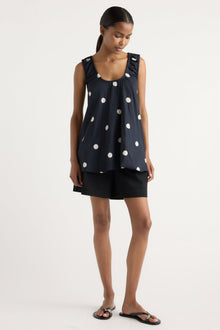 Isilda | Saehee Lightweight Polka Dot Tunic Top in Size Extra Small