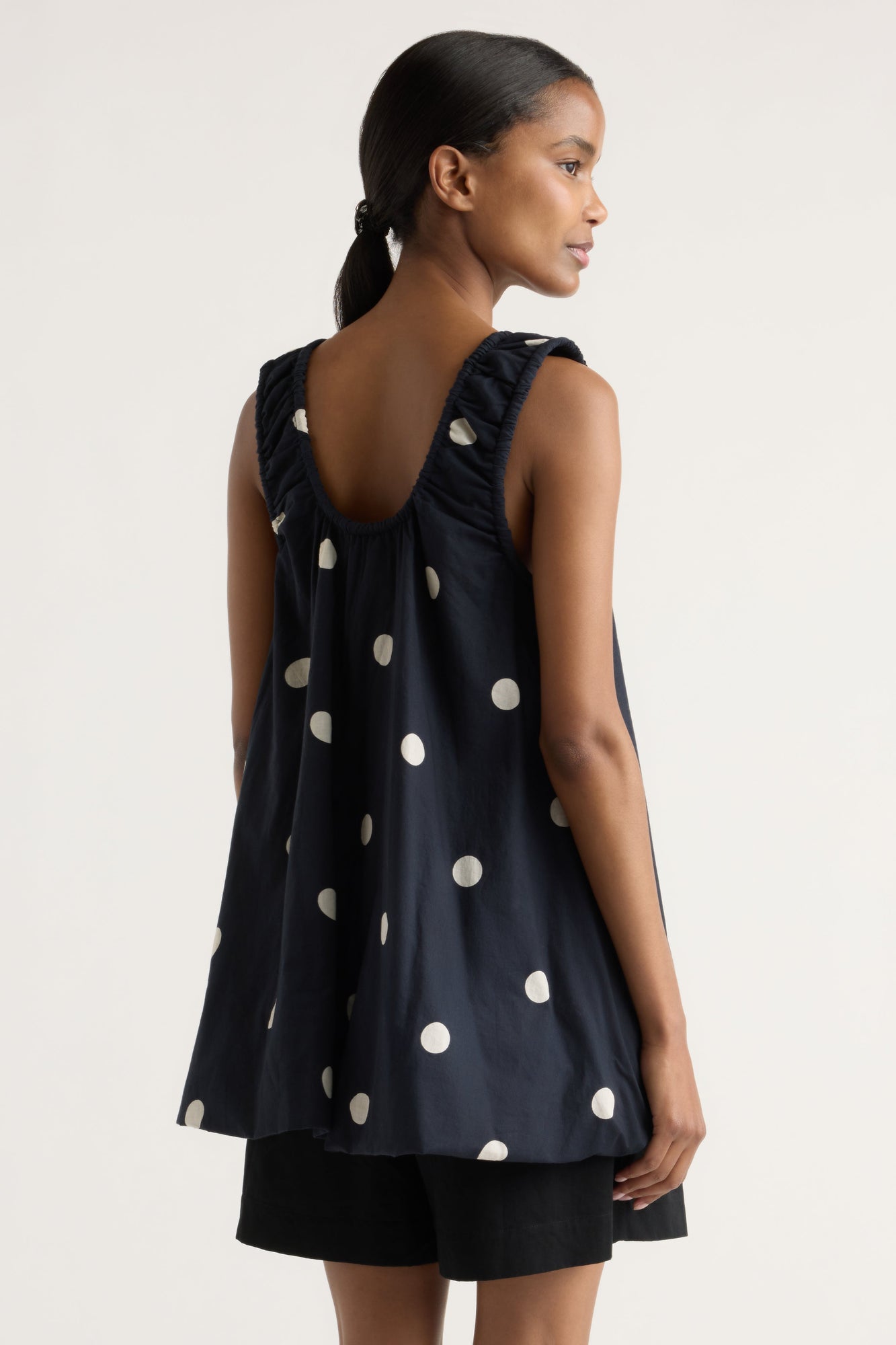 Isilda | Saehee Lightweight Polka Dot Tunic Top in Size Extra Small