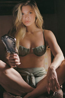 Petal Bikini Top | Sage Green Rib