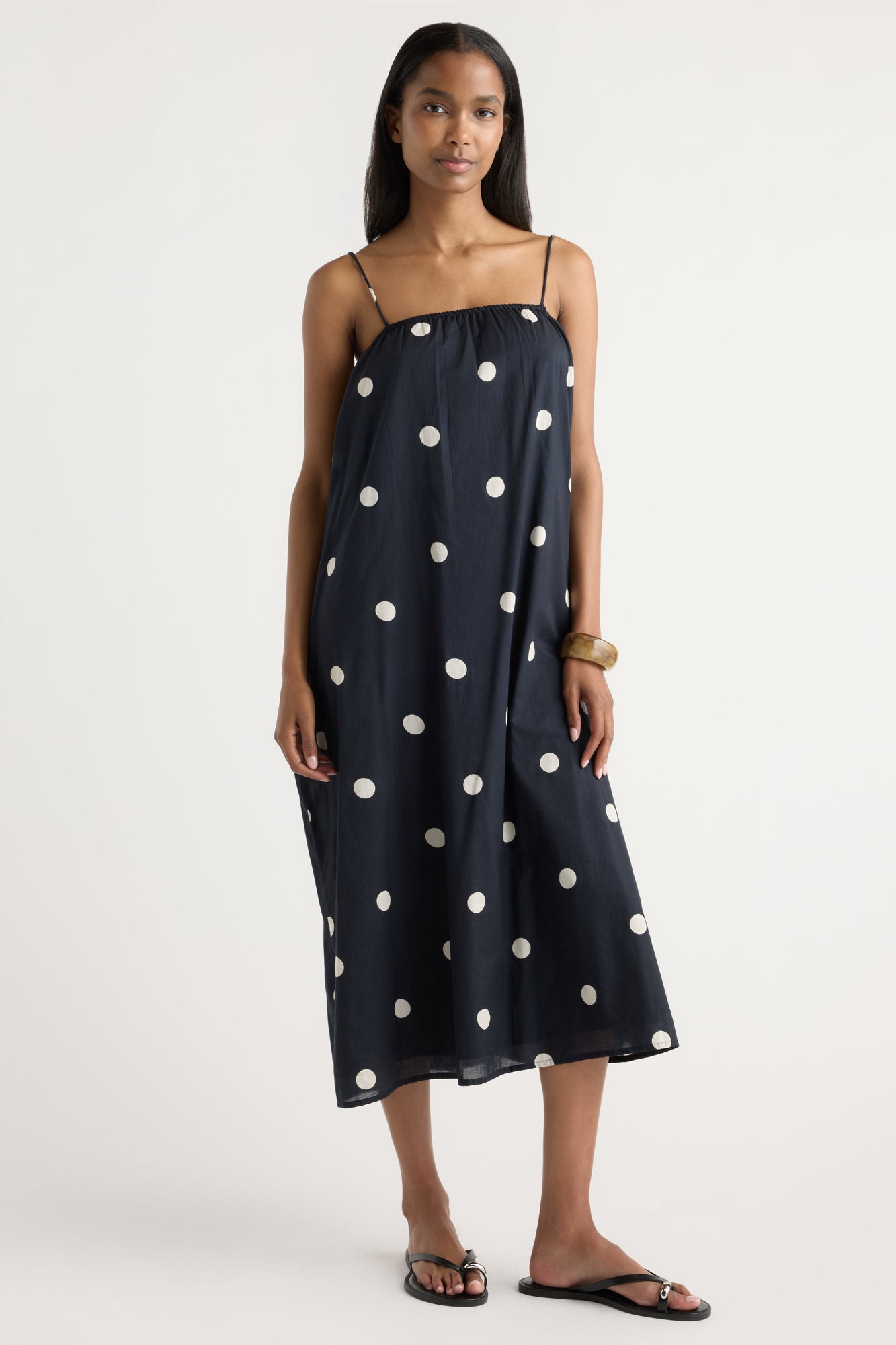 Isilda | Selene Lightweight Polka Dot Maxi Dress in Size Extra Small