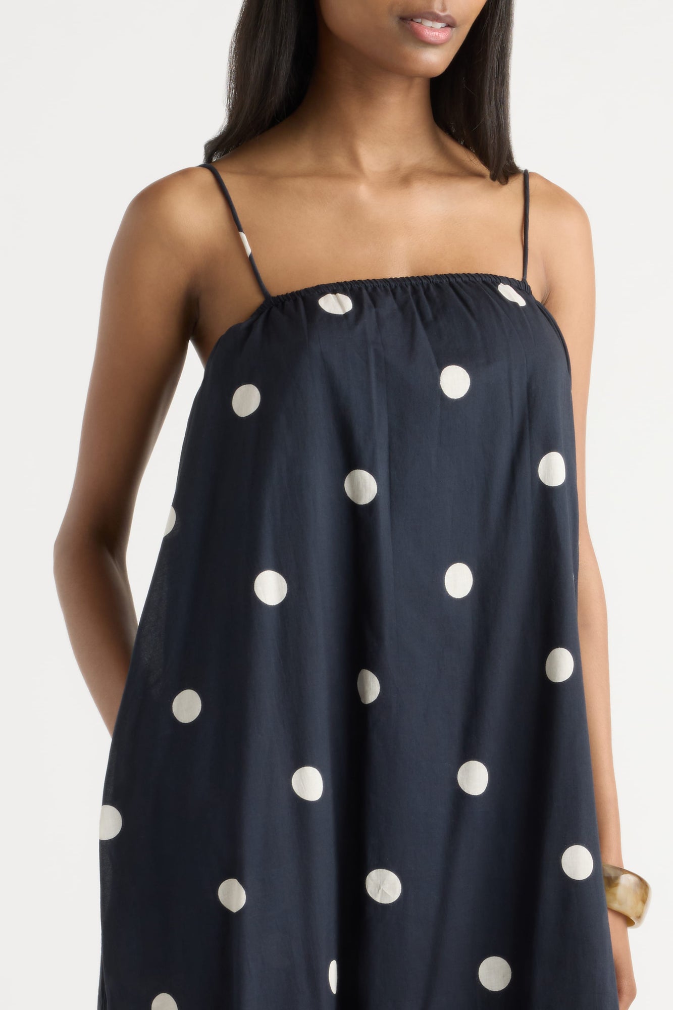 Isilda | Selene Lightweight Polka Dot Maxi Dress in Size Extra Small