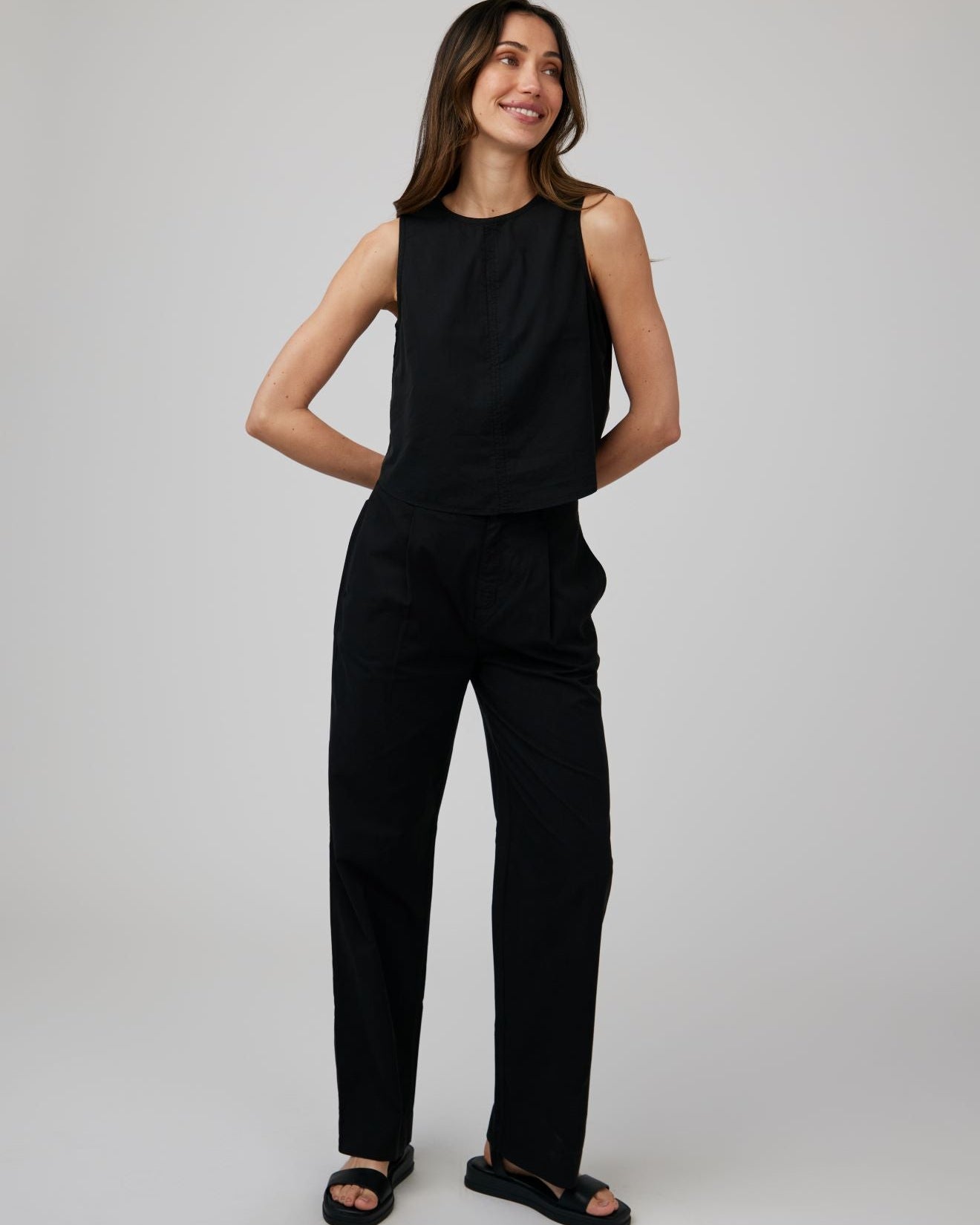 Single Pleat Trouser | Black