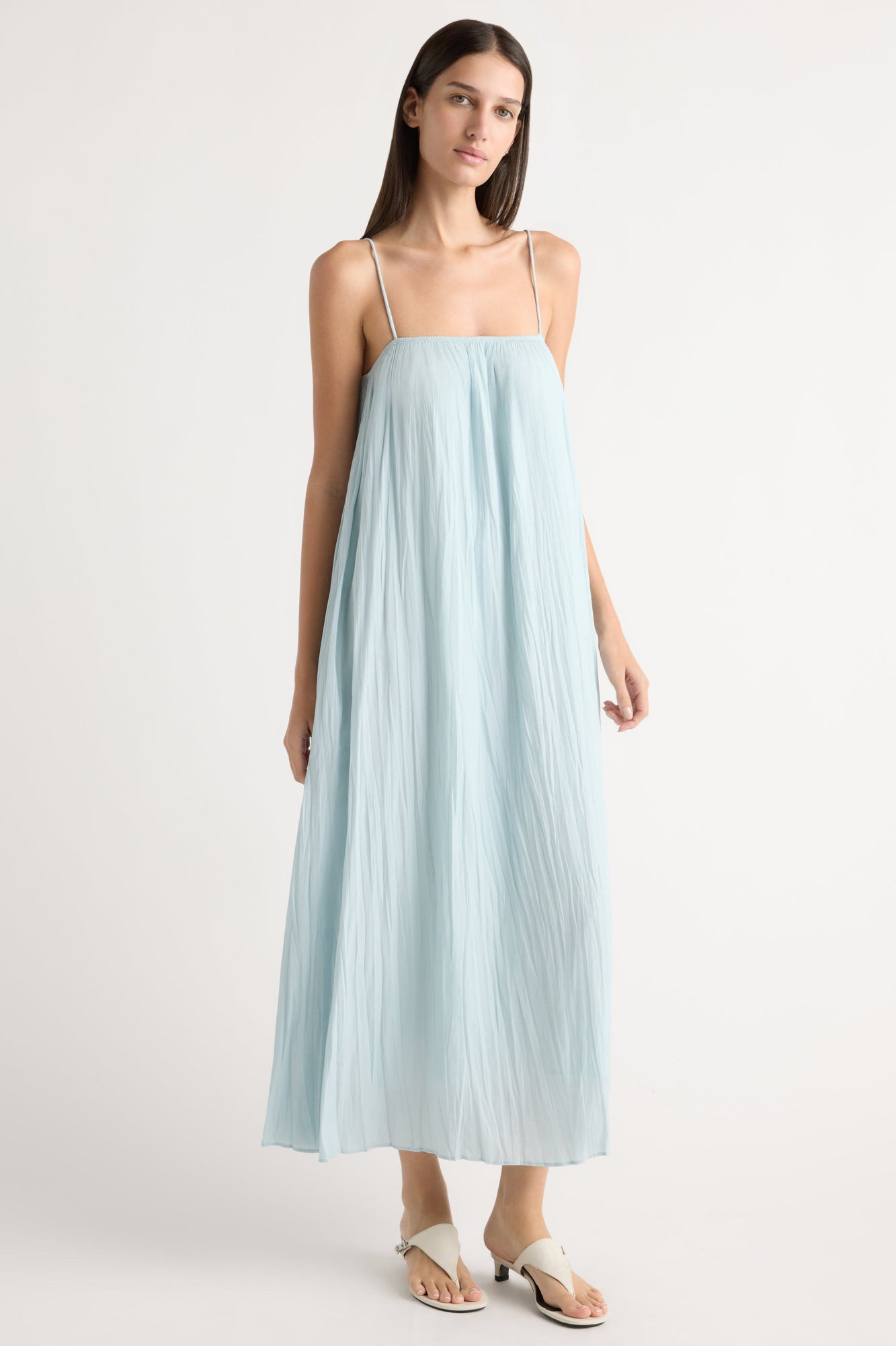 Karolina | Solange Crinkled Maxi Dress in Size Extra Small