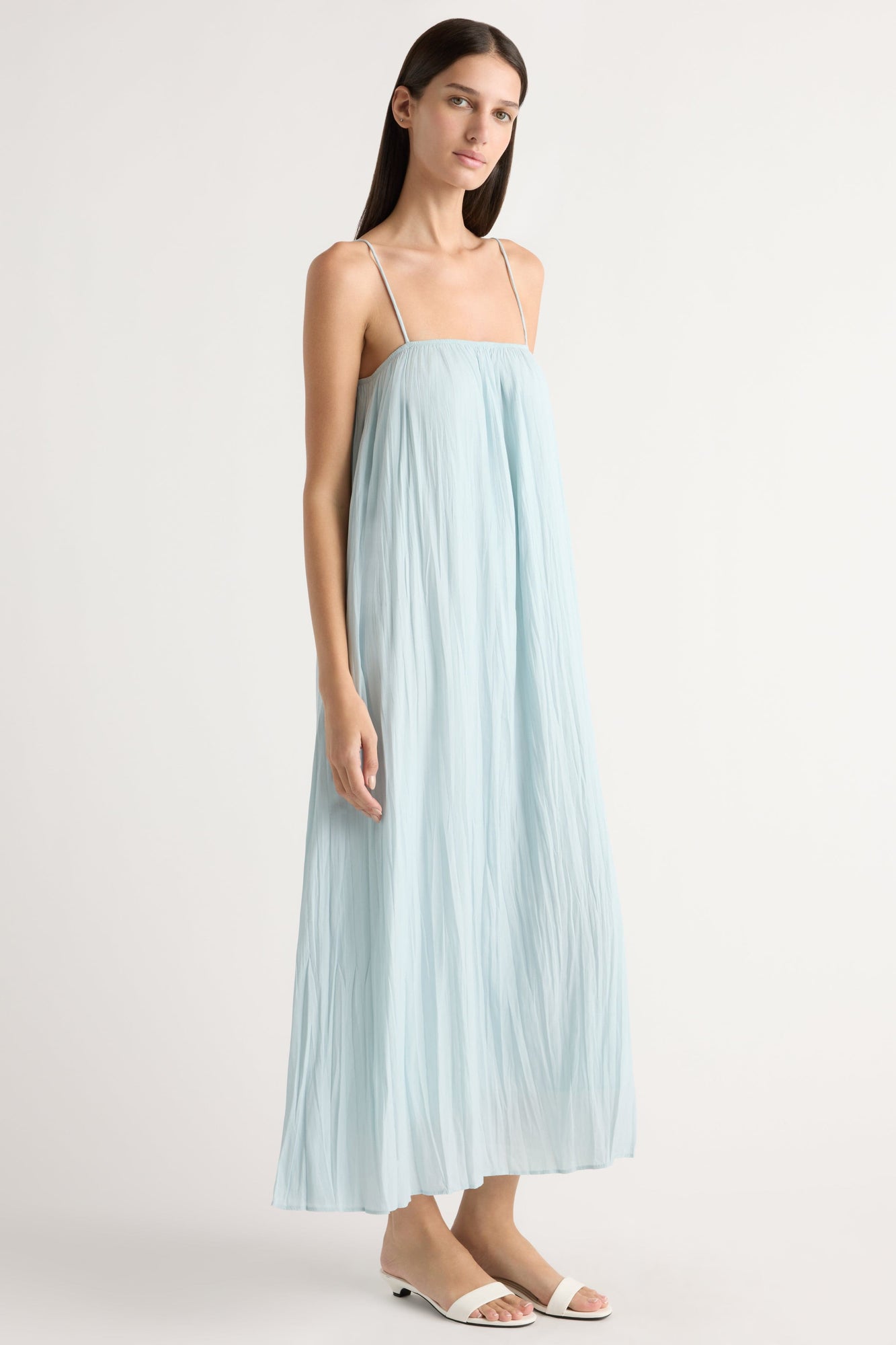 Karolina | Solange Crinkled Maxi Dress in Size Extra Small