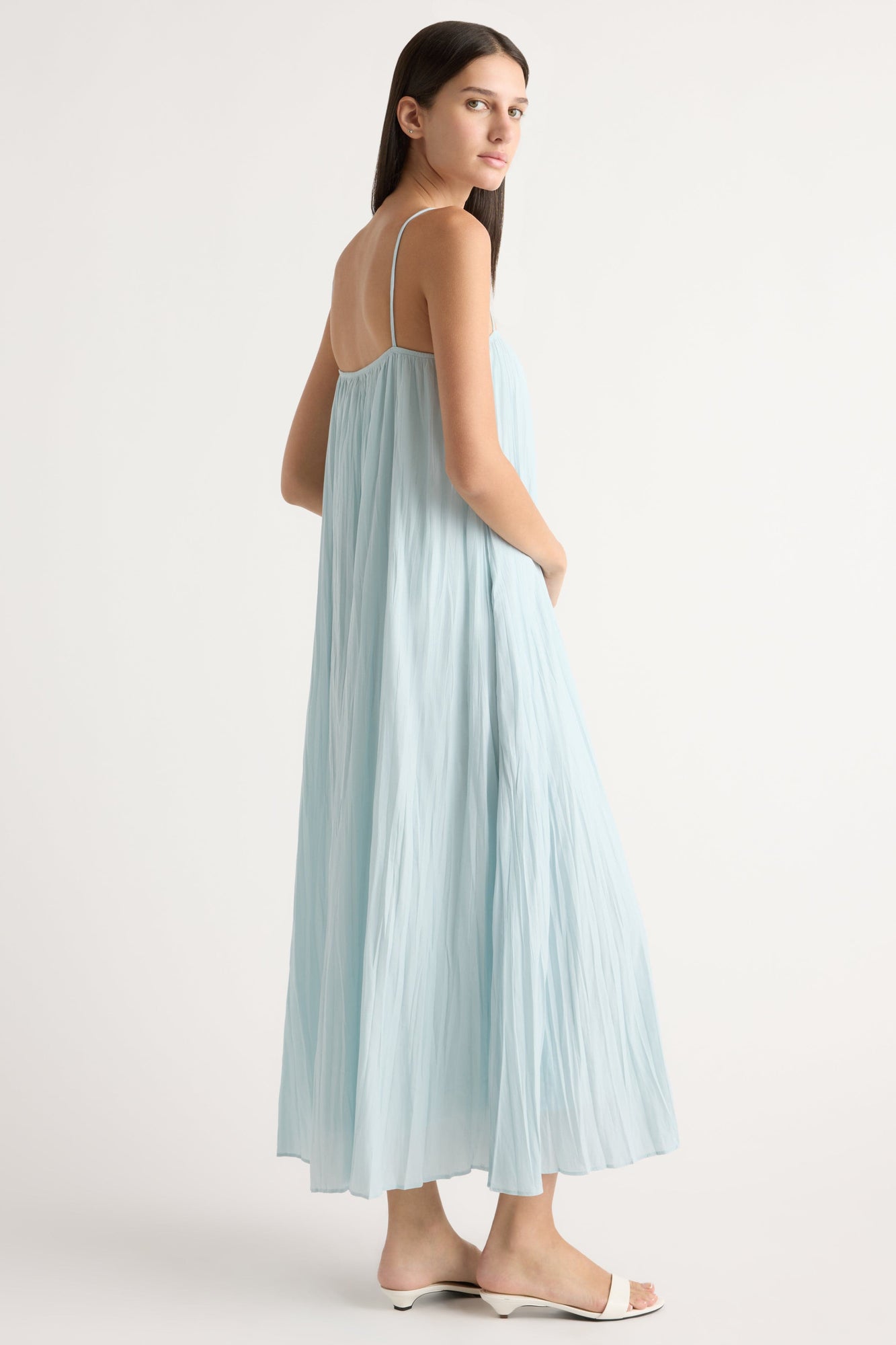 Karolina | Solange Crinkled Maxi Dress in Size Extra Small