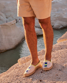 Men's Original Espadrille | Embroidery | Molyan Blue - Natural Undyed - Men's Espadrilles - Natural Undyed - Molyan Blue - Soludos - 