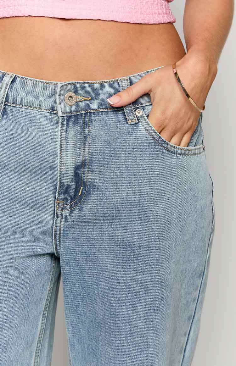 Sonny Low Rise Wide Leg Jeans | Mid Wash