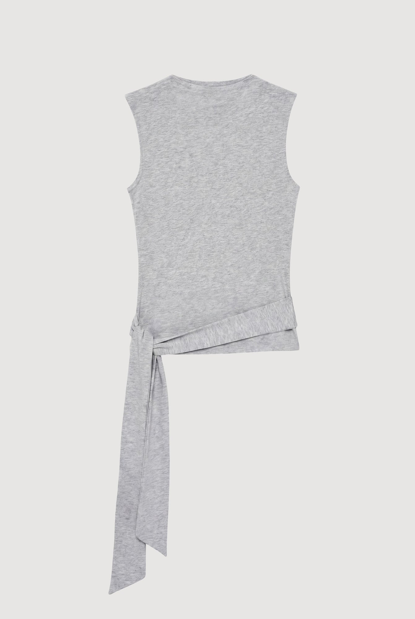 Arya | Sylvia Tie-Hem Slit-Neck Tank in Size Small - Flat
