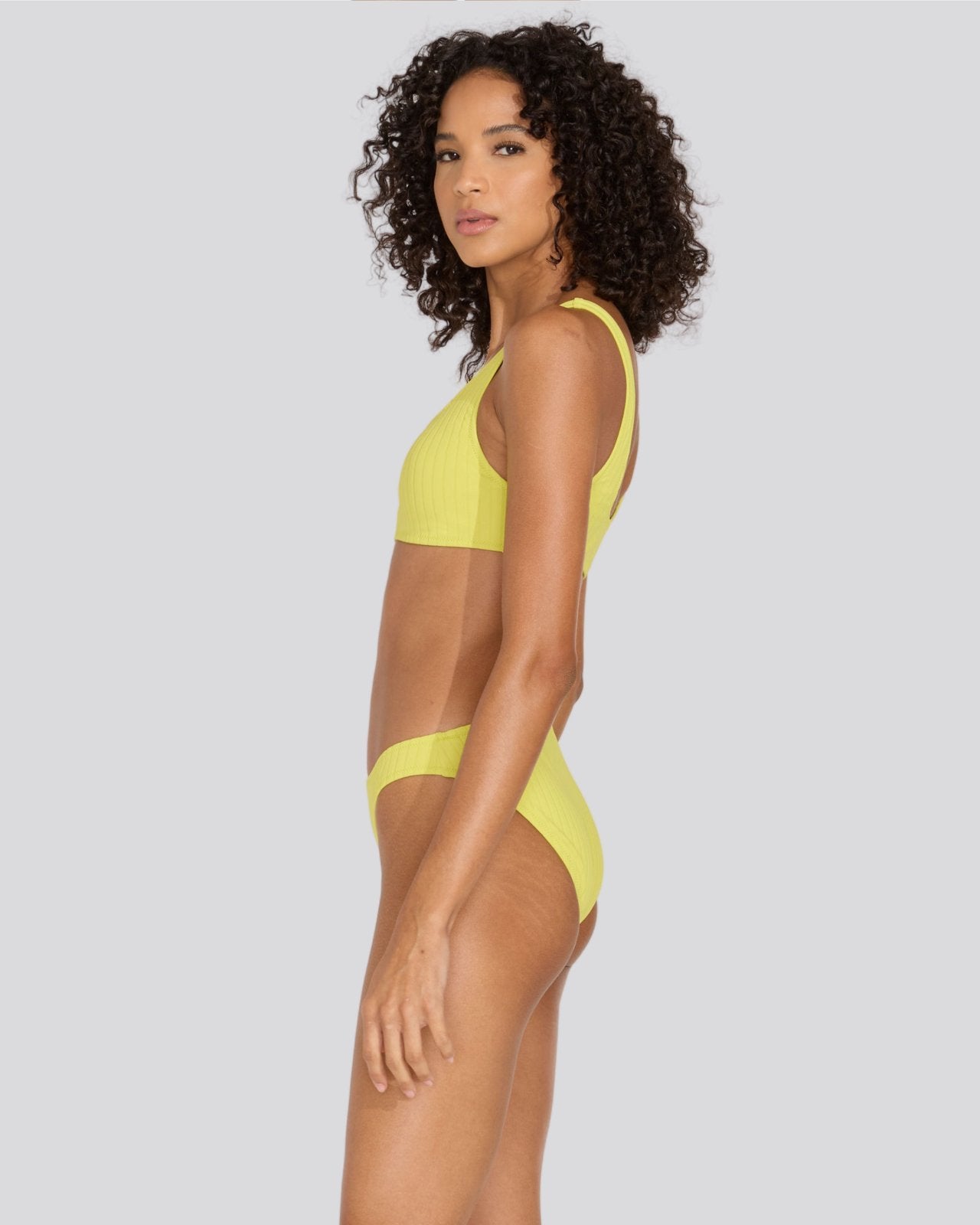 The Elle Ribbed Bikini Bottom - Solid & Striped