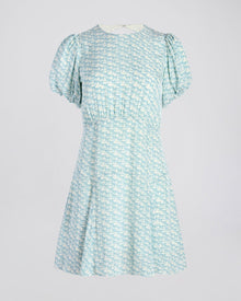 Womens | The Gael Mini Dress | Horse Print Hazy Blue