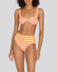 Womens | Lilo Ribbed Bikini Bottom | Sorbet Stripe