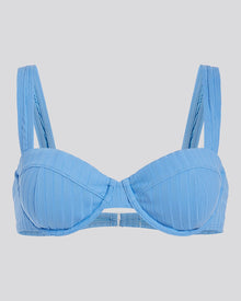 The Lilo Ribbed Bikini Top - Solid & Striped