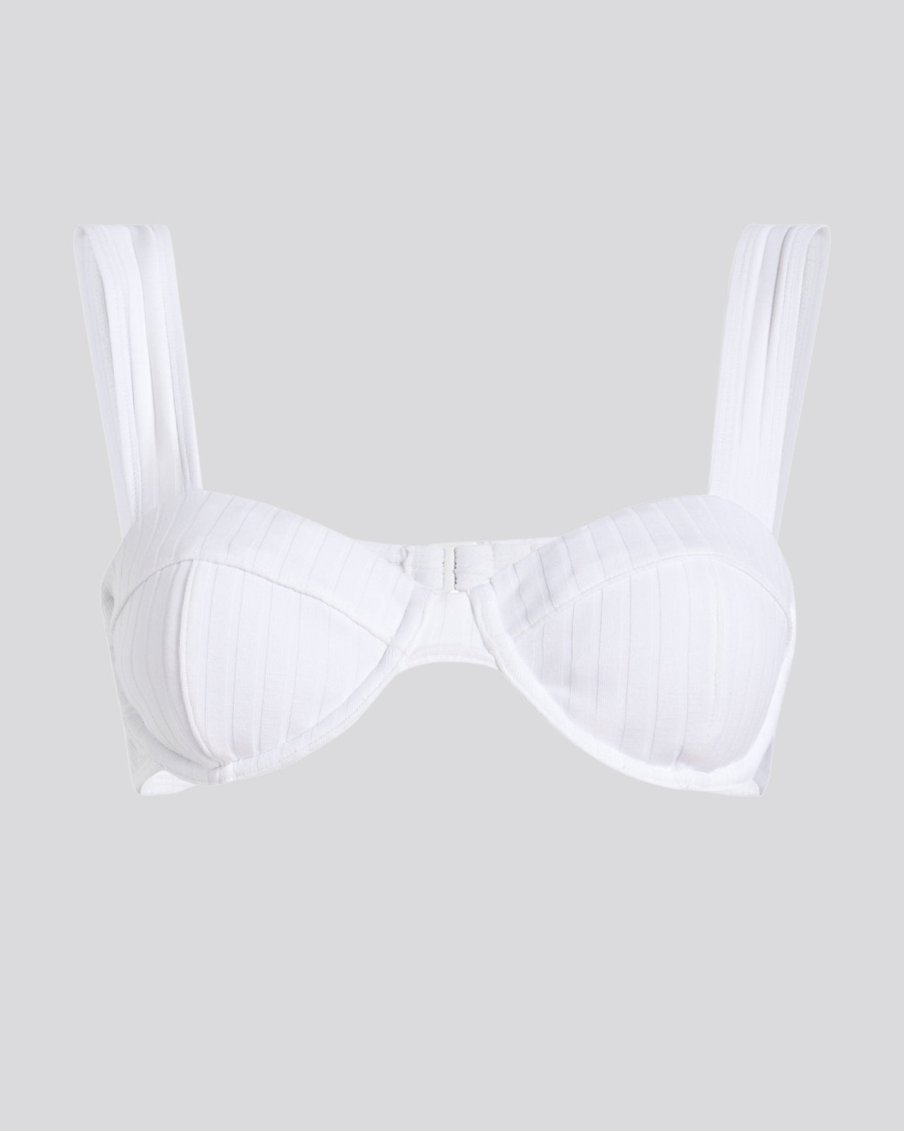 The Lilo Ribbed Bikini Top - Solid & Striped