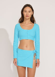 The Nola Terry Swim Skirt - Solid & Striped