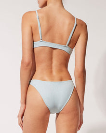 Women | The Rachel Ribbed Bikini Bottom | Powder Blue