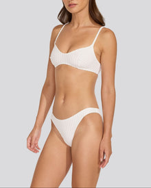 The Rachel Ribbed Bikini Bottom - Solid & Striped