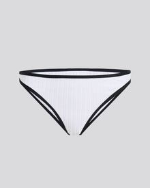 The Rachel Ribbed Bikini Bottom - Solid & Striped