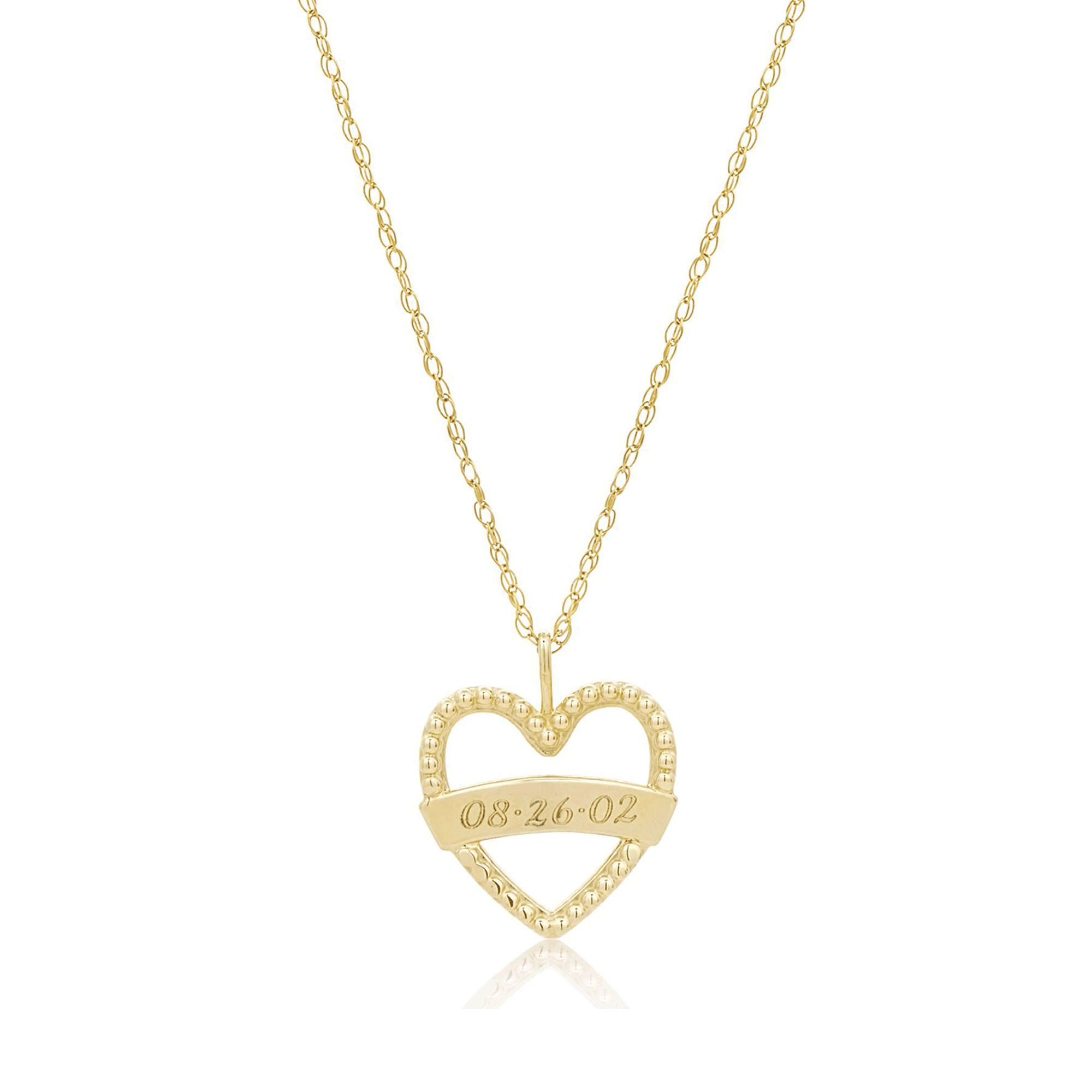 Heart On Your Sleeve Banner Necklace | 10K Yellow Gold