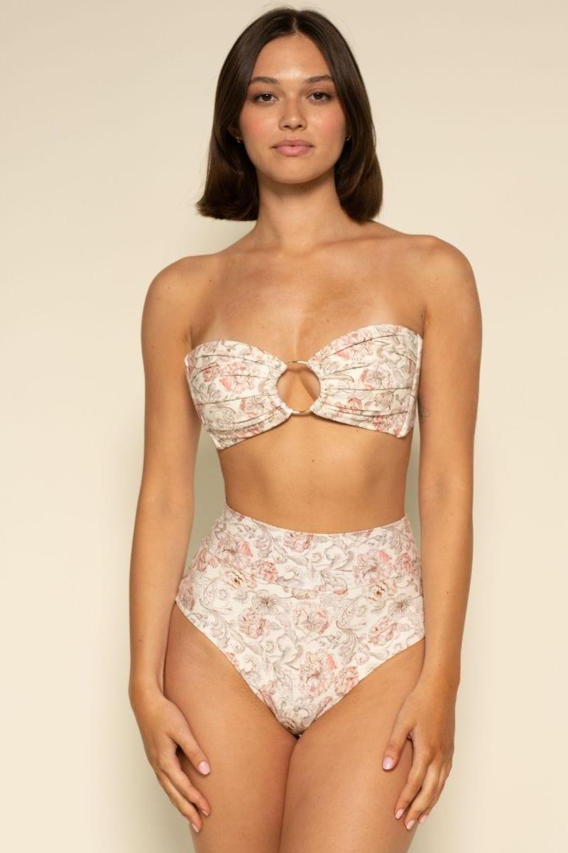 Full Coverage High Rise Bikini Bottom | Venecia Floral