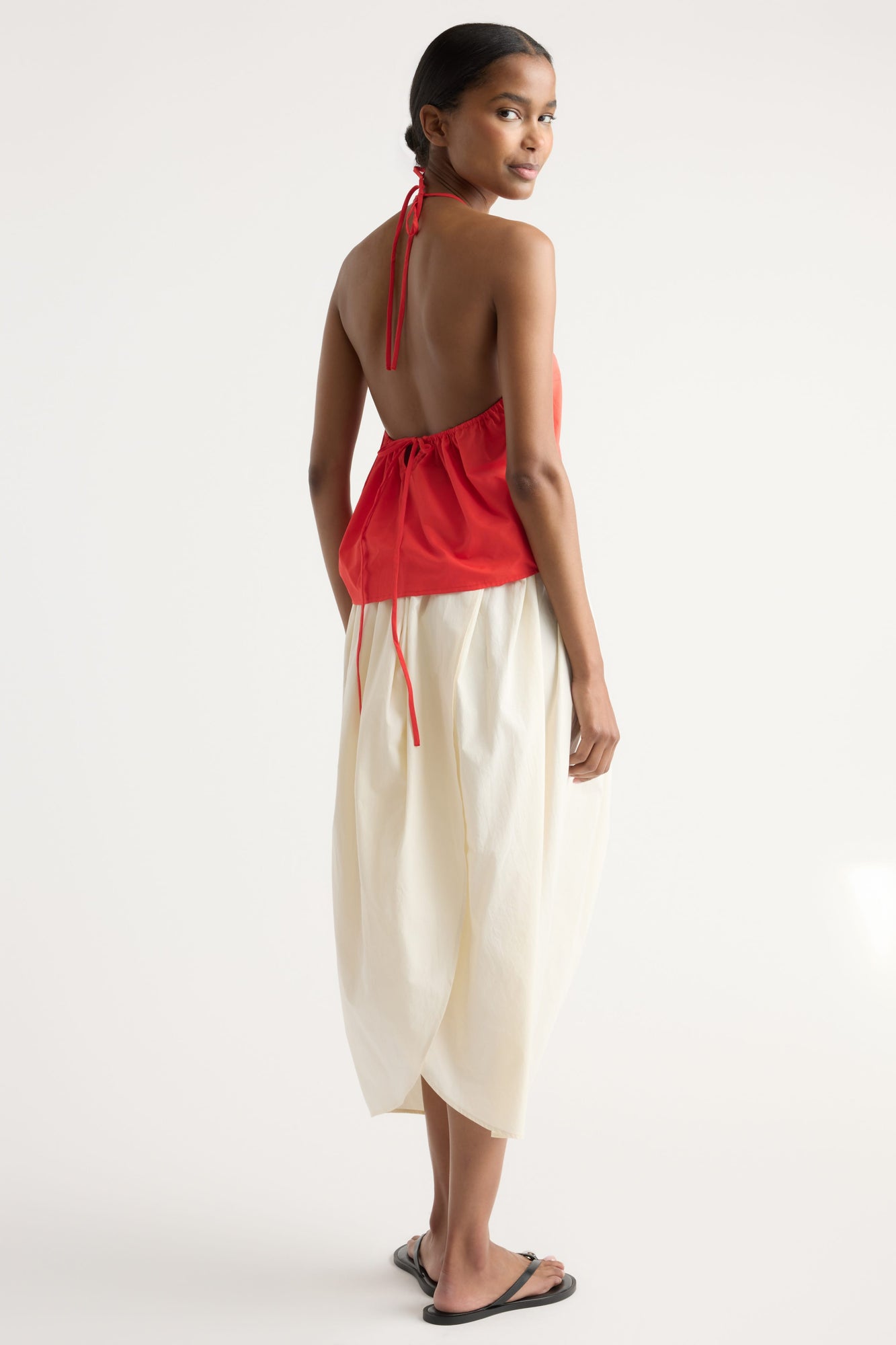 Isilda | Vesna Organic Cotton V-Neck Halter Top in Size Extra Small