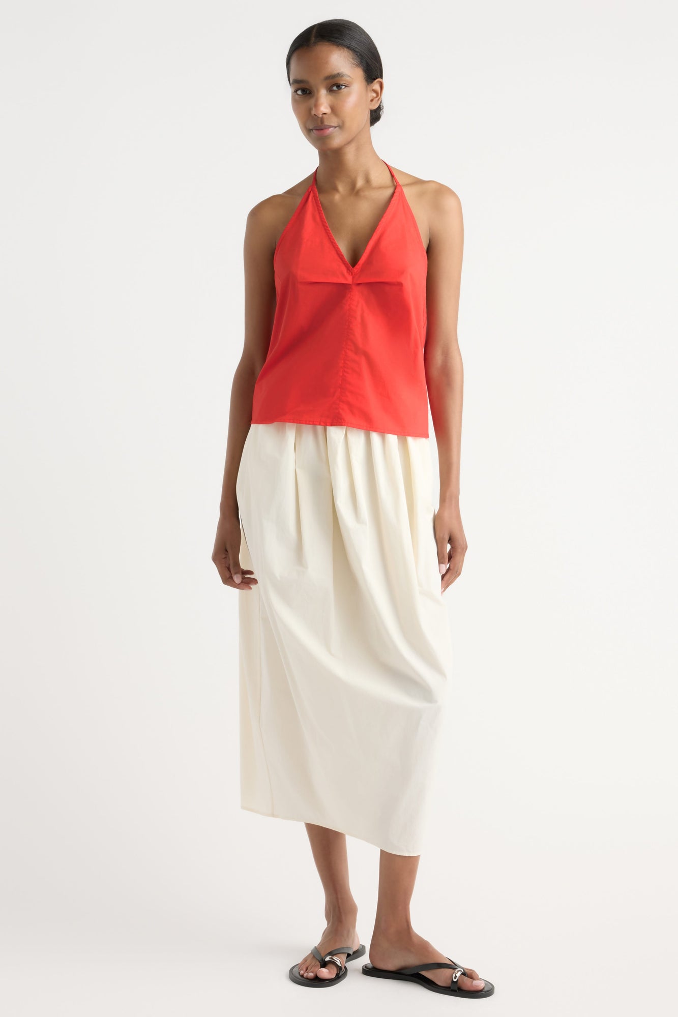 Isilda | Vesna Organic Cotton V-Neck Halter Top in Size Extra Small
