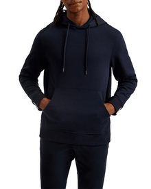 Men | Drotow Long Sleeve Regular Branded Hood | Navy