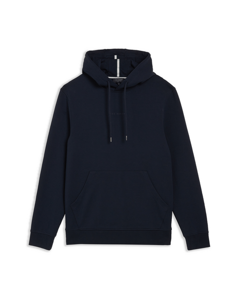 Men | Drotow Long Sleeve Regular Branded Hood | Navy