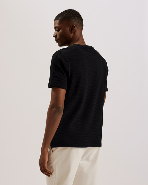 Men | Curlys Short Sleeve Reg Textured T Shirt | Black
