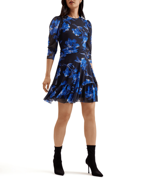Women | Carmall Gathered Shoulder Deta | Dark Blue